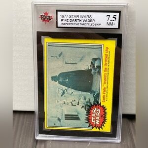 1977 Star Wars #142 Darth Vader Inspects Ship KSA 7.5 FRESHLY GRADED NOT PSA